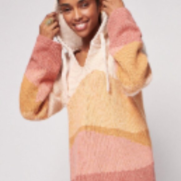 Beach Surf Sweater Hoodie - Marled Mountains -  Lg - Picture 2 of 11